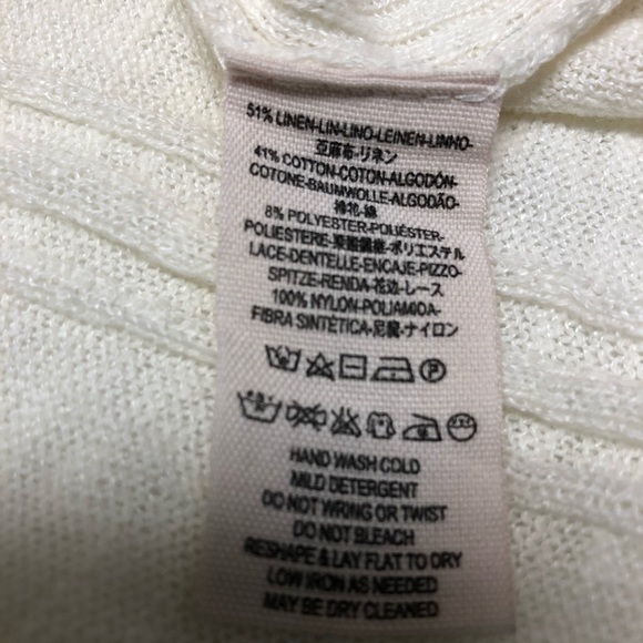 FREE PEOPLE LINEN BLEND LIGHTWEIGHT SLOUCHY FIT HIGH/LOW SWEATER - Picture 5 of 7